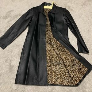 Leather coat